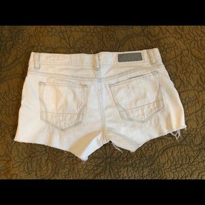 All Saints White Denim Shorts
